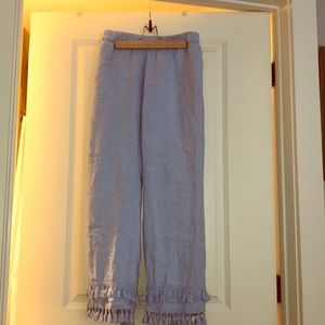 Crown and Ivy cropped pants with tassel accent